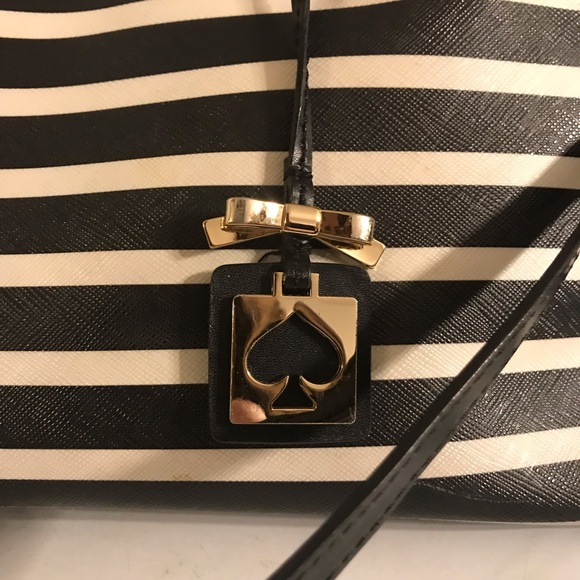 Kate spade Rachelle Black & White Striped Purse - Picture 5 of 7